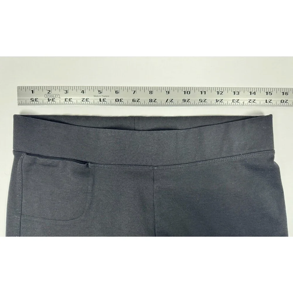 American Giant Pants Womens‎ 8 Black Cropped Flare Modal Stretch Made in USA